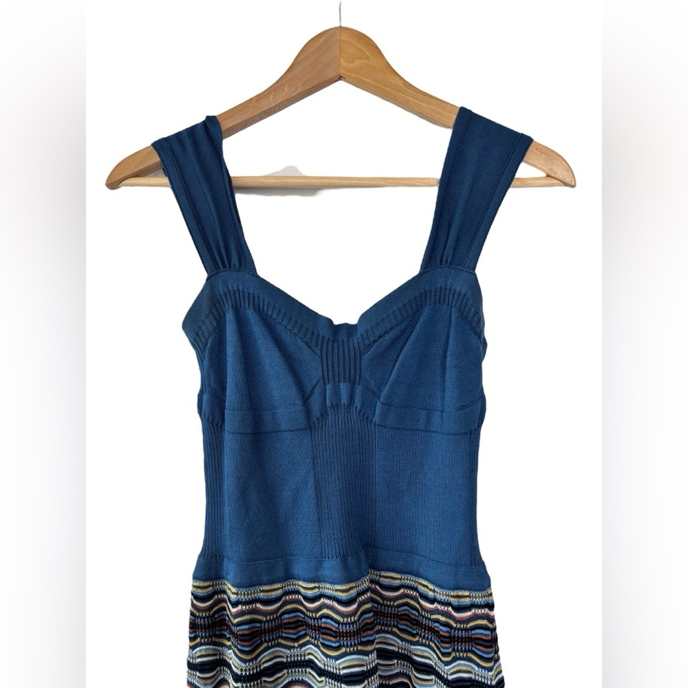 Missoni Blue Knit Crochet Dress size 40/4 - Picture 2 of 9